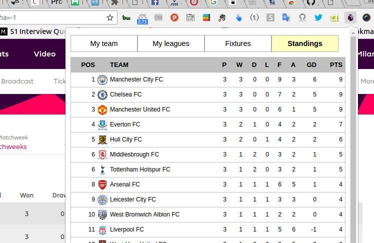 EPL Fantasy Screenshot